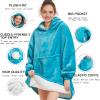 Aemilas Wearable Blanket Hoodie - Sherpa Blankets Sweatshirt as Birthday Gifts for Women Men,Cozy Warm Hooded Blanket With Giant Pocket(Blue) view 4