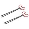 uxcell 2pcs Scissors Tong, 42cm Carbon Steel Fireplace Firewood Picker Barbecue Charcoal Pick Up Tool (Black) view 1