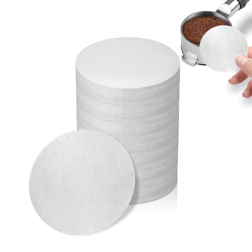 1000 Pcs Coffee Paper Filter for Espresso Coffee Maker, 53 mm Unbleached Espresso Filter Puck Screen Portafilter Paper Compatible with Breville Barista, Ninja ES601 & ES701
