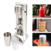 Beach DrinkMaster Electric Drink Mixer, Stainless Steel Electric milk shaker Blender Maker Drink Tea Mixer Machine, Restaurant-Quality Retro Milkshake Maker 180W view 2
