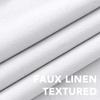 H.VERSAILTEX Linen Look 100% Blackout Curtains 95 Inches Long for Bedroom Full Light Blocking Rod Pocket Linen Textured Thick Window Curtain Drapes with White Backing, Pure White, 2 Panels view 4