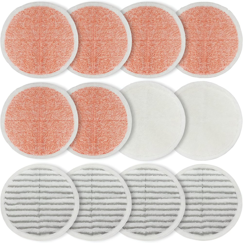 Mop Pads Replacement for Bissell Spinwave/Spin Wave/Crosswave,Expert/Pet/Cordless Hard Floor 20399 23157 2039A 2124A 20393 2039T 2039W 20391 2307 2315A Spin waveMop Refill Heavy Scrub Pad-(6+4+2)
