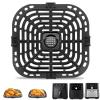 Air Fryer Accessories for Instant Pot Vortex Plus 6 in 1 5.7QT 6 QT Gourmia GAF735 6 QT Air Fryer, Replacement Parts Tray Rack Grill Plate Grill Pan Crisper Plate, Dishwasher Safe view 1