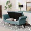 Changjie Furniture Storage Bench Tufted Bed Bench Entryway Bench with Storage for Living Room Bedroom Blue-Green view 4