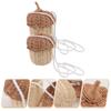 COHEALI 2pcs Pine Cone Satchel Small Handbag Wallet Rattan Handheld Bag Mini Handbag Handwoven Tote Bag Child Purse Shoulder Purse Storage Bags Bohemian Men and Women Indonesian Rattan view 2