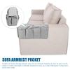 Bag Drink Mobile Over Arm with Phone Storage Cell Remotes Control Chair Holder Pockets Bedside Organizer Remote Cellphone Pocket on Books Armchair Snacks The Pouch Sofa Couch Organizer view 3