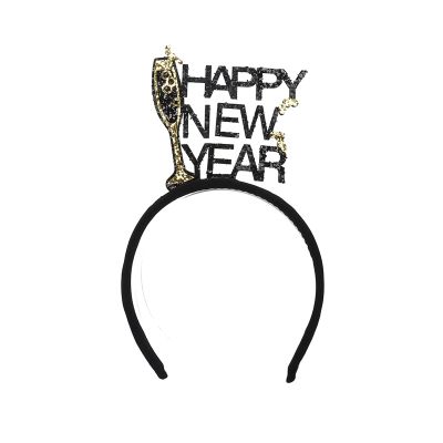 BinaryABC Happy New Years Headband Tiara,New Years Eve Party Supplies,2025 New Year Eve Party Favors Gifts