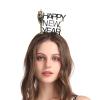 BinaryABC Happy New Years Headband Tiara,New Years Eve Party Supplies,2025 New Year Eve Party Favors Gifts view 3