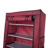 9 Tier Shoe Rack, Space Saving Portable Shoe Rack Storage Organizer, 10 Tiers 9 Lattices Non-Woven Waterproof Fabric Cover Shoe Rack (Wine Red, 10 Tiers 9 Lattices) view 4