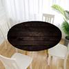 VBTGVE Wood Plank Round Fitted Tablecloth, Wood Plank Texture Print, Elastic Edge, Waterproof and wipeable, for Dining Tables, Buffet Parties and Camping, Fit for 56" Table view 2