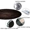 VBTGVE Wood Plank Round Fitted Tablecloth, Wood Plank Texture Print, Elastic Edge, Waterproof and wipeable, for Dining Tables, Buffet Parties and Camping, Fit for 56" Table view 4