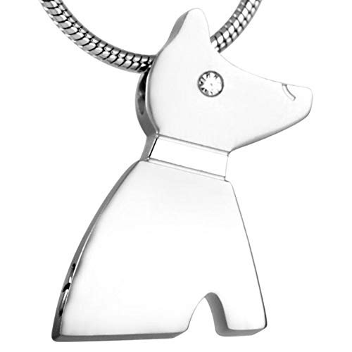 SHEIL Memorial Urn Pendant Hold Pet Ashes Keepsake Stainless Steel Cremation Jewelry Necklace - Engravable