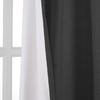 ChadMade 102 Inches Long Linen Curtains, 2 Panels 52Wx102L Midnight Blue, Rod Pocket Back Tab Hook Belt Flat Hooks Privacy Lined Draperies for Ceiling Track Bay Window, Tallis Collection view 2