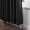 ChadMade 102 Inches Long Linen Curtains, 2 Panels 52Wx102L Midnight Blue, Rod Pocket Back Tab Hook Belt Flat Hooks Privacy Lined Draperies for Ceiling Track Bay Window, Tallis Collection view 3
