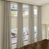 ChadMade 102" Long Linen Curtains, 2 Panels 52Wx102L Burlywood, Rod Pocket Back Tab Hook Belt Flat Hooks Privacy Lined Draperies for Patio Door Sliding Door, Tallis Collection view 1