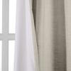 ChadMade 102" Long Linen Curtains, 2 Panels 52Wx102L Burlywood, Rod Pocket Back Tab Hook Belt Flat Hooks Privacy Lined Draperies for Patio Door Sliding Door, Tallis Collection view 2