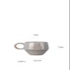 GRFIT Milk Tea Cup White Stoneware Cup Handmade Small Concentrated Mug Hand-brewed Coffee Cup Office Family Milk Cup Tea Cup view 2