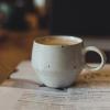 GRFIT Milk Tea Cup White Stoneware Cup Handmade Small Concentrated Mug Hand-brewed Coffee Cup Office Family Milk Cup Tea Cup view 3