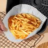 Air Fryer Disposable Paper Liner, 100Pcs Disposable Paper Liner White Non Stick Fryer Oil Paper Round Baking Paper Liner for Kitchen(6.3 inch) view 3