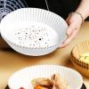 Air Fryer Disposable Paper Liner, 100Pcs Disposable Paper Liner White Non Stick Fryer Oil Paper Round Baking Paper Liner for Kitchen(6.3 inch) view 4