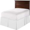 Box Pleated Bed Skirt with 16" Drop-100% Pure Cotton 600 Thread Count Premium Finish Box Pleated Bed Skirt, Luxury, Hotel Quality, Split Corner Bed Skirt 16" Drop Length- White,Twin XL(39"X 80") view 3