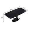 Modern Dining Table, Black Sintered Stone Tabletop Dining Table with Black X-Shaped Solid Carbon Steel Base, 70.8" Rectangular Dining Table for 6-8 view 2