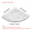 GEOONA 2 pcs Marble Shower Corner Shelf for Bathroom, 9 Inch Gray Veins and Soft White Marble Corner Shelves for Bath Wall Mounted Both Side Polished view 3