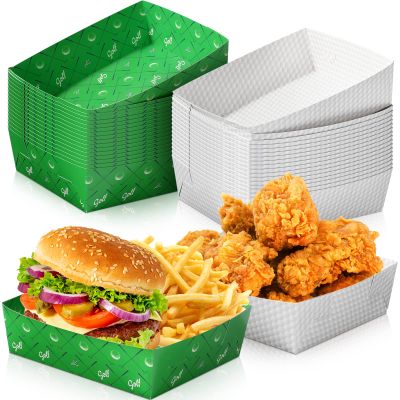 Sawysine 36 Pack Golf Party Favors Large Golf Plates 5lb Paper Serving Trays Nachos Food Boats Disposable Bowls for Carnival Birthday Party Decorations