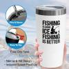 Ice Fishing White Viking Tumbler 20oz - Fishing Is Good - Funny Fishes Catching Fish Lines Hooks Bait Frozen Sea Hobby Man Lionfish Tuna Coral view 4