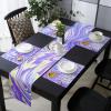 Kitchen Decor Table Runner Marble Ocean Texture Art Abstract Purple Glitter Splatter Fluid Table Runner Farmhouse Burlap Table Runners for Holiday Party 16x72in Table Decor with Placemats Set of 6 view 2