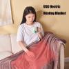 Electric Blankets Multi-Purpose USB Electric Heating Blanket Flannel Heating Shawl, Intelligent Thermostatic Safety Warming Blanket, Machine Washable, for Home Office view 2