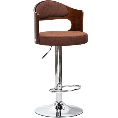 ABGRC American Retro Bar Chair, Rise and Fall Solid Wood Bar Stool, Rotating High Stool, Ergonomic Barstool with Adjustable Air Lever