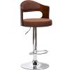 ABGRC American Retro Bar Chair, Rise and Fall Solid Wood Bar Stool, Rotating High Stool, Ergonomic Barstool with Adjustable Air Lever view 1