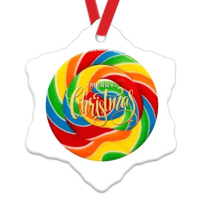 Candy Lollipop Xmas Hanging Christmas Party Supplies Colorful Rainbow Lollipop Decorative Hanging Ornaments Baking Dessert Food Novelty Ceramic Christmas Tree Decoration Ornament
