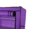 9 Tier, Space Saving Portable Shoe Rack Storage Organizer, 10 Tiers 9 Lattices Non-Woven Waterproof Fabric Cover (Purple, 10 Tiers 9 Lattices) view 4