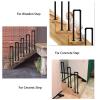 Pealihuy Transitional Handrail for Outdoor Step for Decking Garden Terrace Balcony, Wrought Iron Stair Handrail Fits Stair Safety Railing, Matt Black,100cm view 4