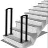 Pealihuy Handrails for Outdoor Front Porch Steps, Stair Handrails for Outside Steps Railing for The Elderly for Concrete Wood Brick Stair, Wrought Iron Matt Black,95cm view 1