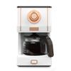 Amaste Retro Style Coffee Machine with 25 Oz Glass Coffee Pot, Reusable Coffee Filter & Three Brewing Modes, 30minute-warm-keeping, Elegant White with Rose Gold view 1