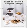 Amaste Retro Style Coffee Machine with 25 Oz Glass Coffee Pot, Reusable Coffee Filter & Three Brewing Modes, 30minute-warm-keeping, Elegant White with Rose Gold view 3