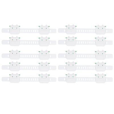 Tyenaza 10Pcs Baby Safety Cabinet Lock, ABS Multifunctional Adjustable Child Proofing Latches for Fridge Kitchen Cabinets Drawers Cupboards
