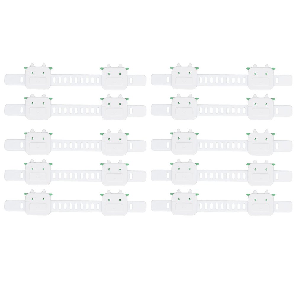 Tyenaza 10Pcs Baby Safety Cabinet Lock, ABS Multifunctional Adjustable Child Proofing Latches for Fridge Kitchen Cabinets Drawers Cupboards