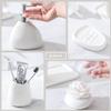 BLBYHO Ceramic Bathroom Accessory Set, 7 Pieces Countertop Accessories, Include Soap Dispenser, Toothbrush Holder, 2 Tumbler Cup, Soap Dish, Plastic Vanity Tray, Qtip Holder (White) view 4