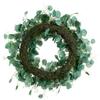 SilksAreForever 26" Iced Artificial Seeded Eucalyptus Leaf Wreath -Green (Pack of 2) view 2