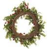 SilksAreForever 22" Artificial Garden Boxwood & Berry Wreath -Green/Red (Pack of 2) view 2