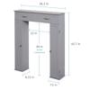 Zenna Home Over The Toilet Storage Cabinet, Above Toilet Storage Cabinet Organizer, Bathroom Organizer with 2 Doors and 6 Adjustable Shelves, Dove Grey view 3