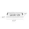 Elegant Designs HG2032-WWM Salento Farmhouse Rectangular Decorative LED Light Up Wooden Serving Tray w Metal Handles & Wake up and Make up in Black for Dcor, Centerpiece, Breakfast, Bar, Whitewash view 3