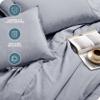 Bare Home Bed-in-A-Bag 7 Piece Comforter & Sheet Set - Queen - Goose Down Alternative - Ultra-Soft 1800 Premium Bedding Set - Cationic (Queen, Heathered Midnight Blue) view 3