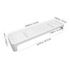 Zerodeko Multifunctional Keyboard Shelf Organizer Multiple Compartments White Desktop Rack for Space-Saving Support for Sundries Pens and Phone view 2