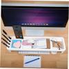 Zerodeko Multifunctional Keyboard Shelf Organizer Multiple Compartments White Desktop Rack for Space-Saving Support for Sundries Pens and Phone view 4