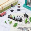 13 Pieces Train Cake Toppers Train Cake Decorations Train Birthday Party Supplies Mini Train Toy Set Train Track Traffic Lights Cake Topper for Birthday Railway Steam Train Theme Party(Classic Style) view 4